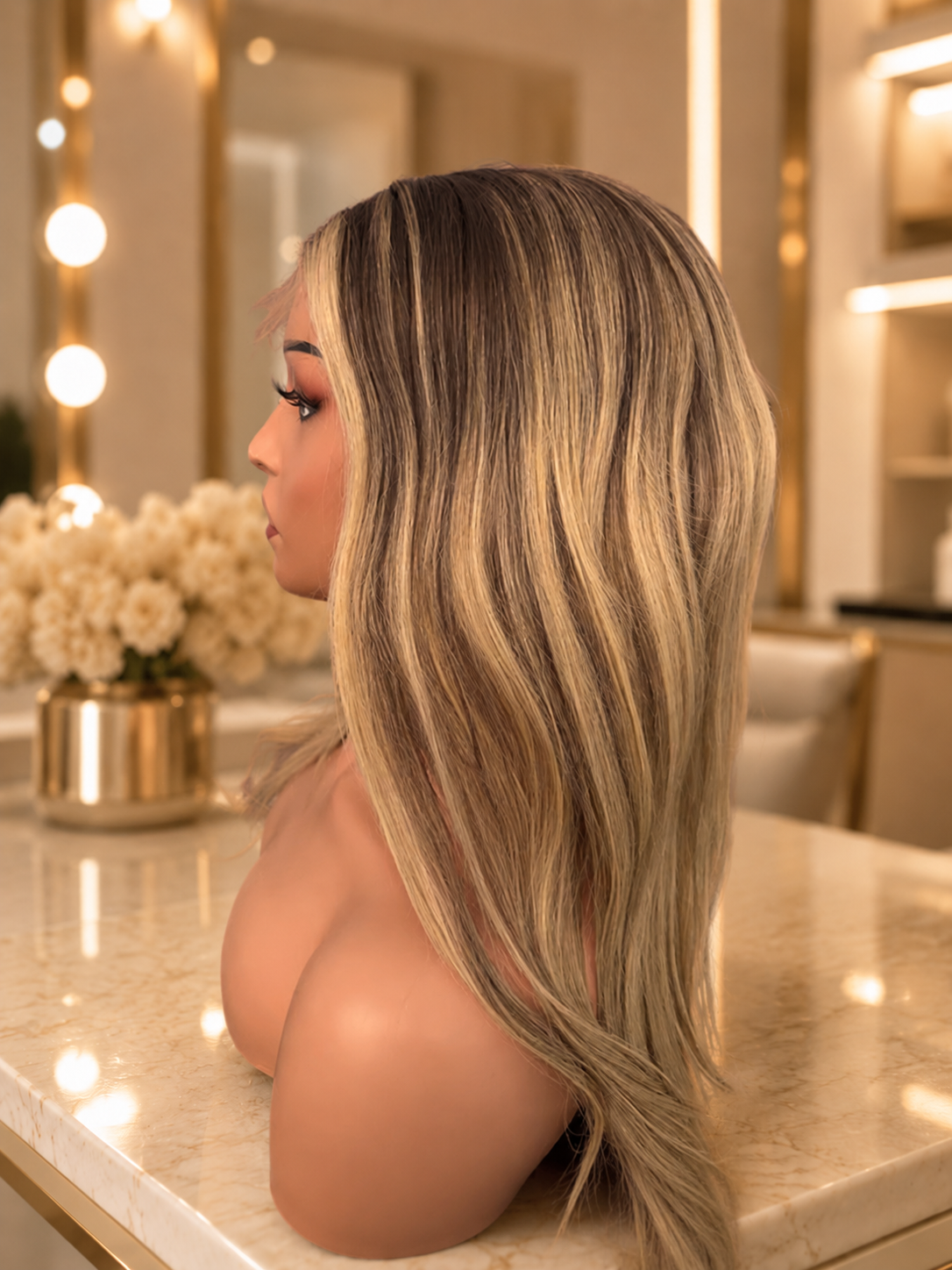 Blond balayage wig HD lace
