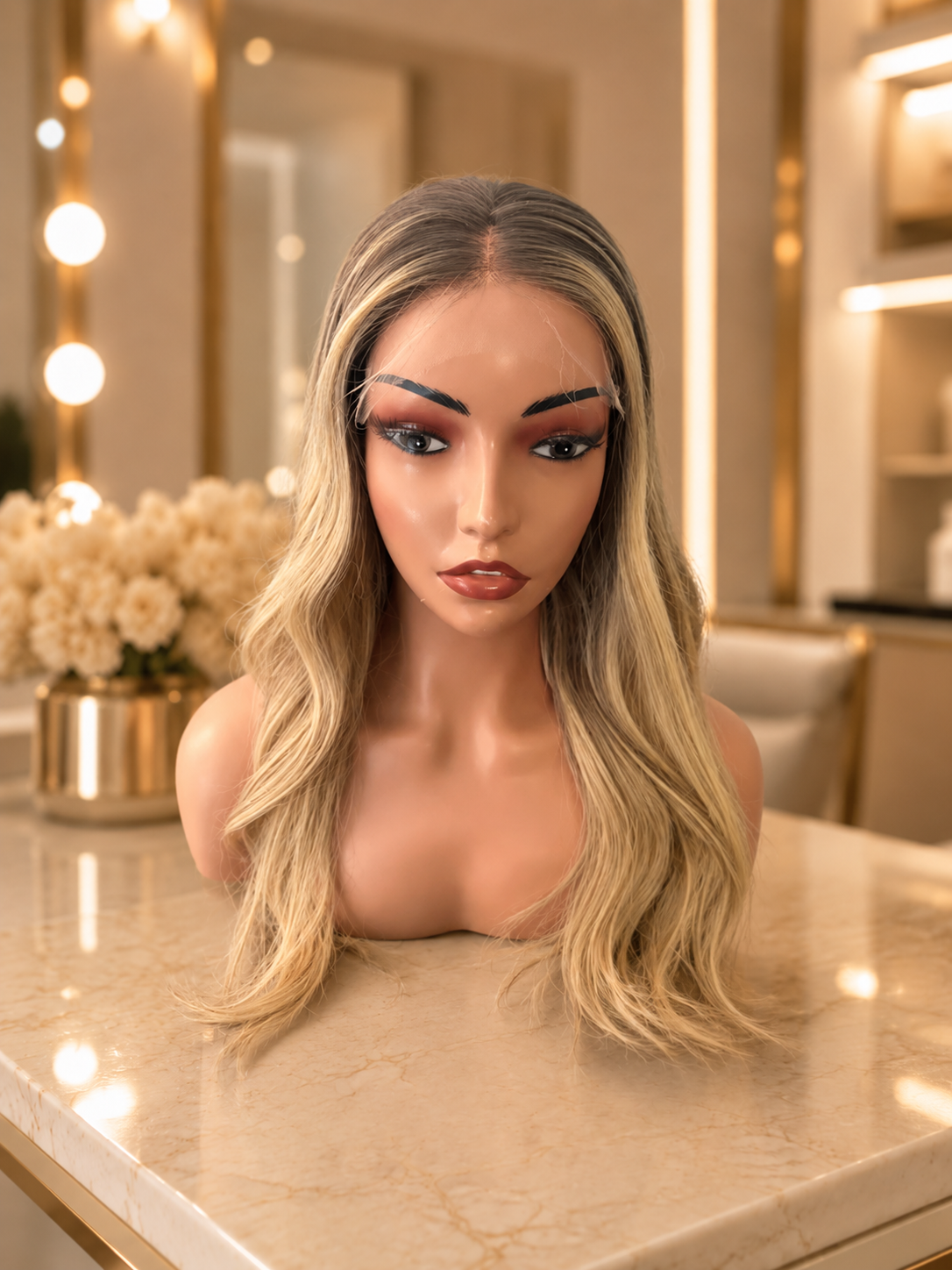 Blond balayage wig HD lace